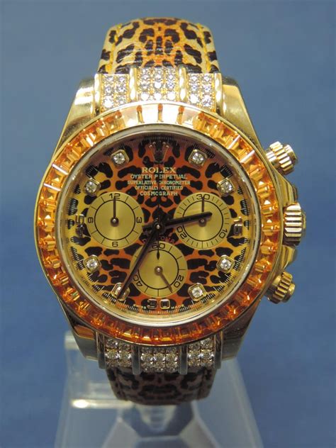 rolex daytona safari leopard|rolex leopard for sale.